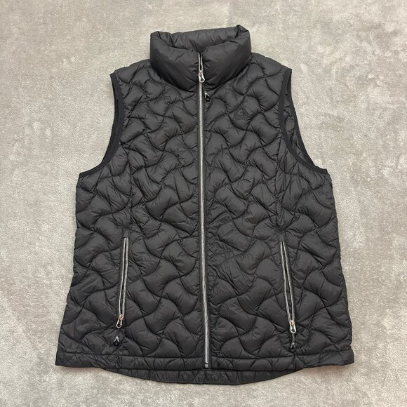 Gerry Down Puffer Vest Women's XL Black Lightweight Full Zip Packable - Picture 1 of 8